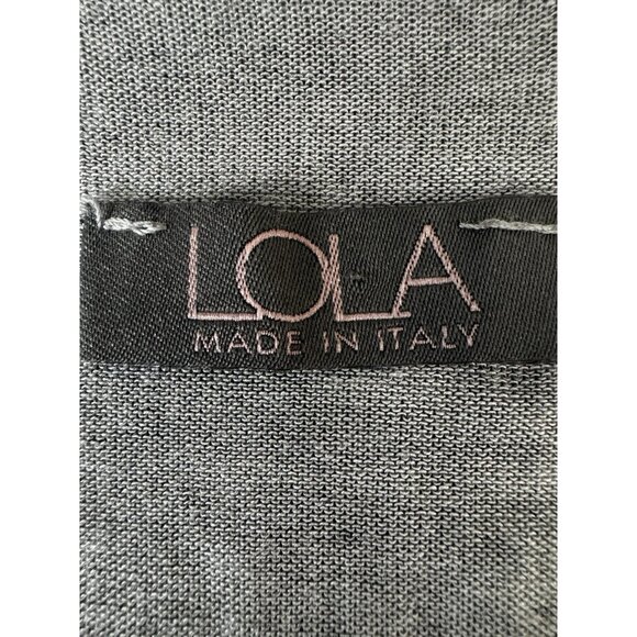 Lola Crochet L Gray Floral Assymetrical Italy Lagenlook Fairy Grunge Whimsigoth - Picture 5 of 10